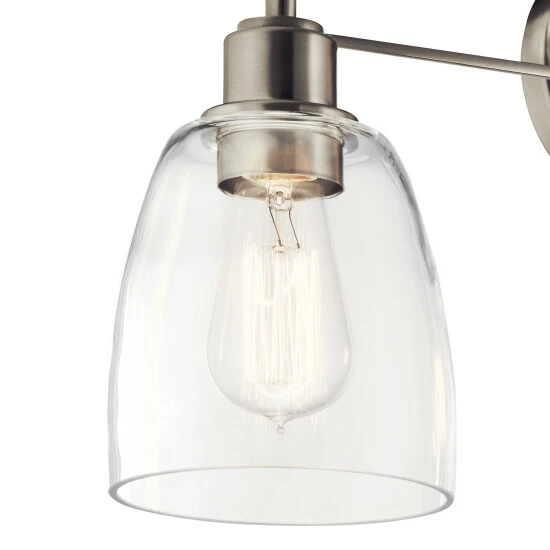 Discount β Kichler Lighting Meller 24.25 In. 3-Light Brushed Nickel Vanity Light With Clear Glass π 6 Discount β Kichler Lighting Meller 24.25 In. 3-Light Brushed Nickel Vanity Light With Clear Glass π - Image 4