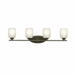Flash Sale 🔥 Kichler Lighting Eileen Collection 4-light Olde Bronze LED Bath/Vanity Light ✨