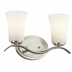 Promo 🔥 Kichler Lighting Armida Collection 2-light Brushed Nickel Bath/Vanity Light ⌛