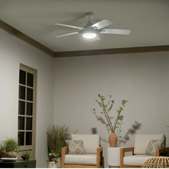 Outlet 𧨠Kichler Lighting Tide 52 Inch Integrated LED Indoor/Outdoor White Ceiling Fan π 8 Outlet 𧨠Kichler Lighting Tide 52 Inch Integrated LED Indoor/Outdoor White Ceiling Fan π - Image 6