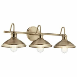 Best deal 🔥 Kichler Lighting Clyde 26.5 In. 3-Light Champagne Bronze Vanity Light 😀