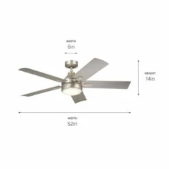 Budget 😍 Kichler Lighting Tide 52 Inch Integrated LED Outdoor Brushed Nickel Ceiling Fan 🥰 -Kichler Lighting Shop unnamed file 4402
