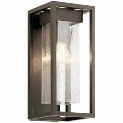 Best Pirce ⌛ Kichler Lighting Kichler Mercer 16 Inch 1 Light Outdoor Wall Light With Clear Seeded Glass In Olde Bronze 😉