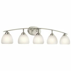 Promo 😀 Kichler Lighting Calleigh Collection 5-light Brushed Nickel Bath/Vanity Light ❤️