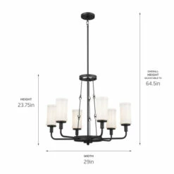 Best Sale ✔️ Kichler Lighting Vetivene 39 Inch 6-Light Chandelier Textured Black With Opal Glass 🎁 -Kichler Lighting Shop unnamed file 4484