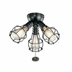 Promo π Kichler Lighting LED Industrial 3-Light Fixture Satin Black π