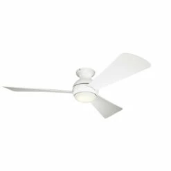 Wholesale 🧨 Kichler Lighting Sola Collection 54-inch Matte White LED Ceiling Fan 👏