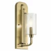 Top 10 🤩 Kichler Lighting Kichler Kimrose 1 Light Wall Sconce With Clear Fluted Glass In Brushed Natural Brass 🧨 -Kichler Lighting Shop unnamed file 452
