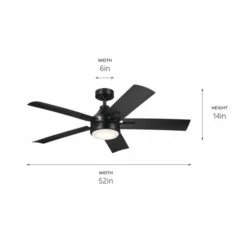 Best deal ⭐ Kichler Lighting Tide 52 Inch Integrated LED Indoor/Outdoor Satin Black Ceiling Fan 🌟 -Kichler Lighting Shop unnamed file 4520