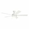 Discount 🌟 Kichler Lighting Starkk Collection 60-inch Matte White LED Ceiling Fan ✔️ -Kichler Lighting Shop unnamed file 4523