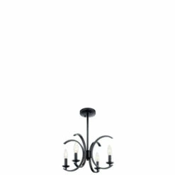 New 🔥 Kichler Lighting Cassadee 4-Light Pendant/Semi Flush Black 👏 -Kichler Lighting Shop unnamed file 4541