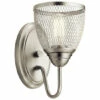 Cheapest ⌛ Kichler Lighting Voclain 1-Light Wall Sconce Mesh Shade Brushed Nickel ✔️ -Kichler Lighting Shop unnamed file 4588