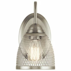 Cheapest ⌛ Kichler Lighting Voclain 1-Light Wall Sconce Mesh Shade Brushed Nickel ✔️ -Kichler Lighting Shop unnamed file 4590