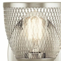 Cheapest ⌛ Kichler Lighting Voclain 1-Light Wall Sconce Mesh Shade Brushed Nickel ✔️ -Kichler Lighting Shop unnamed file 4591