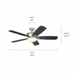 New 🤩 Kichler Lighting Crescent 56 Inch Integrated LED Indoor Brushed Nickel Ceiling Fan 🔔 -Kichler Lighting Shop unnamed file 4600