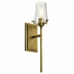 Budget ✨ Kichler Lighting Alton Collection 1-light Natural Brass Wall Sconce ⭐