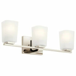 Best deal 💯 Kichler Lighting Roehm 3-Light Vanity Light Polished Nickel 🥰