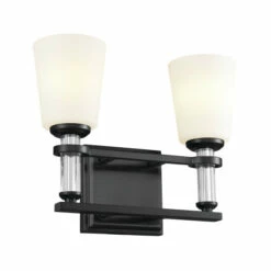 Top 10 🧨 Kichler Lighting Rosalind 14.25 In. 2 Light Black Vanity Light ⌛