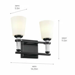 Top 10 🧨 Kichler Lighting Rosalind 14.25 In. 2 Light Black Vanity Light ⌛ -Kichler Lighting Shop unnamed file 4651