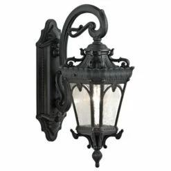 Best reviews of 💯 Kichler Lighting Tournai Collection 1-light Textured Black Outdoor Wall Lantern 👏