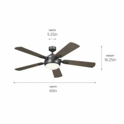 Hot Sale ❤️ Kichler Lighting Humble 60 Inch Integrated LED Indoor Anvil Iron Ceiling Fan 😉 -Kichler Lighting Shop unnamed file 4669