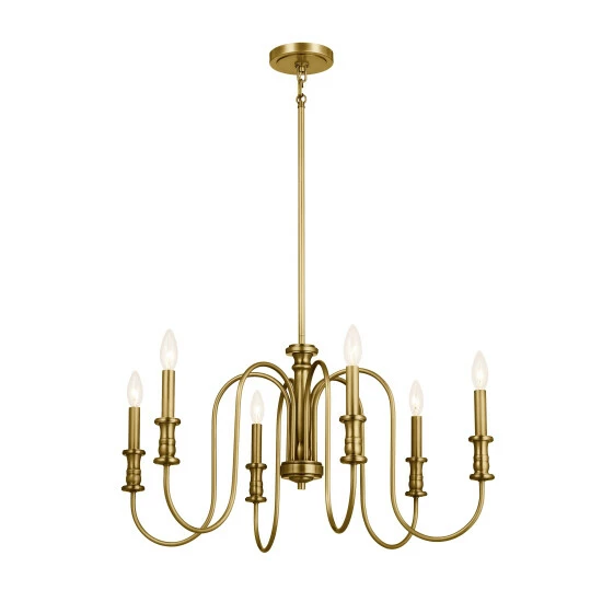 New π₯° Kichler Lighting Karthe 28 Inch 6-Light Chandelier Natural Brass π 3 New π₯° Kichler Lighting Karthe 28 Inch 6-Light Chandelier Natural Brass π