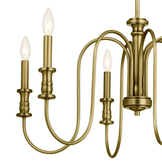 New π₯° Kichler Lighting Karthe 28 Inch 6-Light Chandelier Natural Brass π 5 New π₯° Kichler Lighting Karthe 28 Inch 6-Light Chandelier Natural Brass π - Image 3