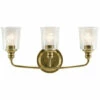 Flash Sale 🔔 Kichler Lighting Waverly Collection 3-light Natural Brass Bath/Vanity Light 👏 -Kichler Lighting Shop unnamed file 4731