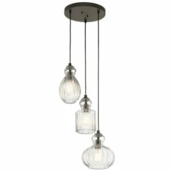 Best deal ⌛ Kichler Lighting Riviera Collection 3-light Olde Bronze Pendant ⭐