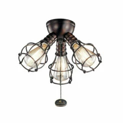 Cheap 🎉 Kichler Lighting LED Industrial 3-Light Fixture Oil Brushed Bronze 🥰