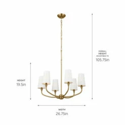 Brand new 🔥 Kichler Lighting Adeena 26.75-in 6-Light Brushed Natural Brass Chandelier - 26.75 🔥 -Kichler Lighting Shop unnamed file 482