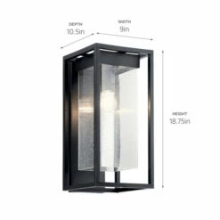 Buy 👏 Kichler Lighting Kichler Mercer 20 Inch 1 Light Outdoor Wall Light With Clear Seeded Glass In Black Finish 🎉 -Kichler Lighting Shop unnamed file 4881