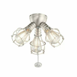 Best Sale 🎉 Kichler Lighting LED Industrial 3-Light Fixture Brushed Nickel ❤️
