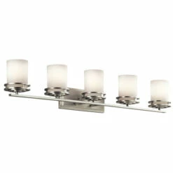 Wholesale 🥰 Kichler Lighting Hendrik Collection 5-light Brushed Nickel Bath/Vanity Light 😀