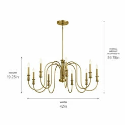 Best reviews of 🎉 Kichler Lighting Karthe 42 Inch 9-Light Chandelier Natural Brass 💯 -Kichler Lighting Shop unnamed file 493