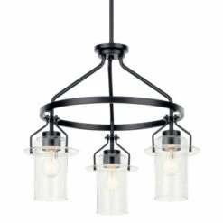 Best deal 🤩 Kichler Lighting Everett 3-Light Black Vintage Industrial Round Chandelier With Clear Glass 🎉 -Kichler Lighting Shop unnamed file 4971