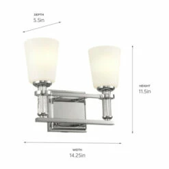 Best Sale 🔔 Kichler Lighting Rosalind 14.25 In. 2-Light Polished Nickel Vanity Light 😍 -Kichler Lighting Shop unnamed file 4986