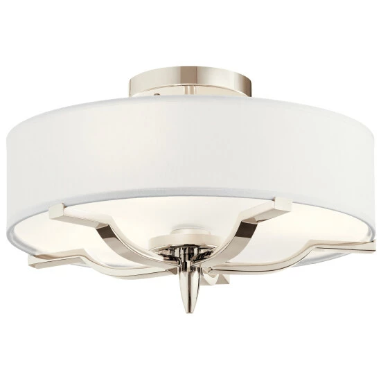 Flash Sale π Kichler Lighting Kichler Kinsey 3-light Polished Nickel Semi Flush Light β¨ 3 Flash Sale π Kichler Lighting Kichler Kinsey 3-light Polished Nickel Semi Flush Light β¨