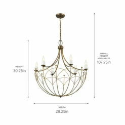 Buy 🎁 Kichler Lighting Topiary 28 Inch 6-Light Chandelier Matte White And Character Bronze 🔥 -Kichler Lighting Shop unnamed file 499