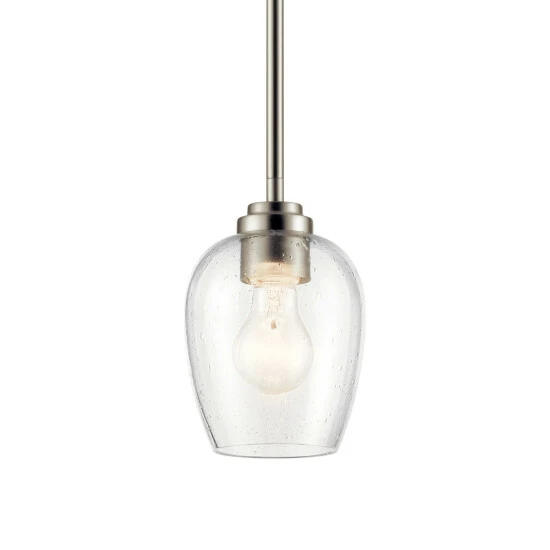 Best reviews of π Kichler Lighting Valserrano 7.75 Inch Mini Pendant Light Brushed Nickel With Clear Seeded Glass β 4 Best reviews of π Kichler Lighting Valserrano 7.75 Inch Mini Pendant Light Brushed Nickel With Clear Seeded Glass β - Image 2