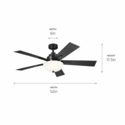Flash Sale 🧨 Kichler Lighting Vinea 52 Inch Integrated LED Indoor Satin Black Ceiling Fan ⭐ -Kichler Lighting Shop unnamed file 5033
