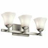 Discount 🥰 Kichler Lighting Serina Collection 3-light Brushed Nickel Bath/Vanity Light 🔥