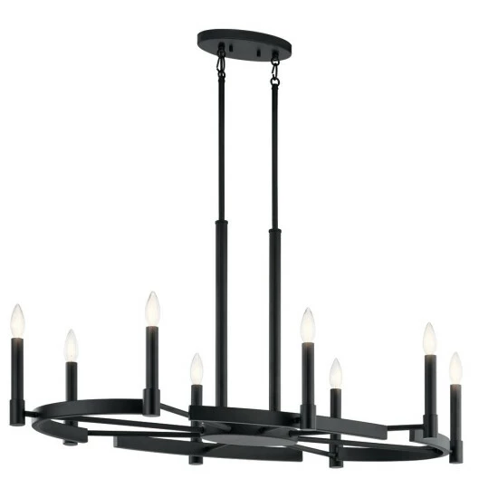 Outlet π Kichler Lighting Kichler Tolani 8 Light Oval Chandelier In Black π 3 Outlet π Kichler Lighting Kichler Tolani 8 Light Oval Chandelier In Black π