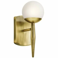 Top 10 π Kichler Lighting Jasper Collection 1-light Natural Brass Halogen Wall Sconce π§¨