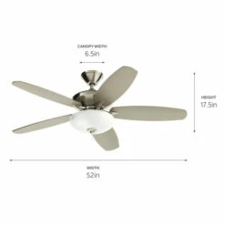 Best Sale 👏 Kichler Lighting Kichler Renew Select 52 Inch LED Ceiling Fan Brushed Stainless Steel With Reversible Blades 🥰 -Kichler Lighting Shop unnamed file 5109