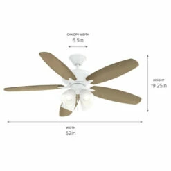 Best Sale 👏 Kichler Lighting Kichler Renew Premier 52 Inch LED Ceiling Fan Matte White With Reversible Blades 🔔 -Kichler Lighting Shop unnamed file 5118