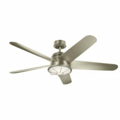Best deal π Kichler Lighting Kichler Daya 54 Inch LED Ceiling Fan Brushed Nickel With Driftwood Blades π