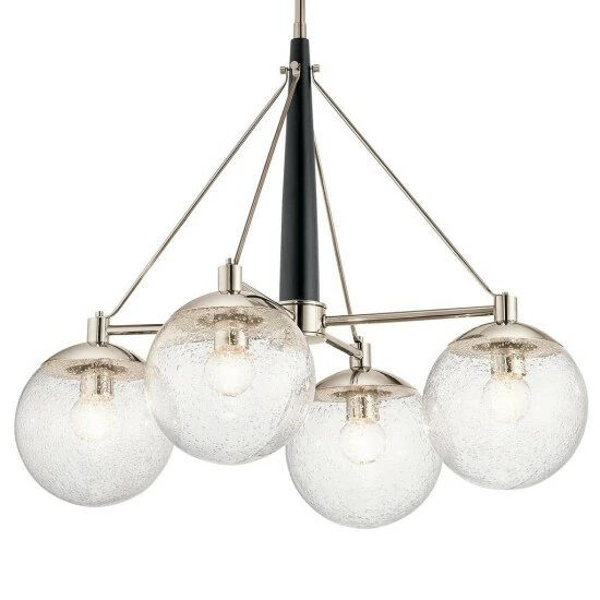 New π― Kichler Lighting Marilyn Collection 4-light Polished Nickel Chandelier - Polished Nickel - Polished Nickel π€© 5 New π― Kichler Lighting Marilyn Collection 4-light Polished Nickel Chandelier - Polished Nickel - Polished Nickel π€© - Image 3