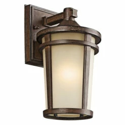 Top 10 💯 Kichler Lighting Atwood Collection 1-light Brown Stone Outdoor Wall Lantern ⌛