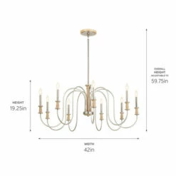 Discount 🥰 Kichler Lighting Karthe 42 Inch 9-Light Chandelier Beech And Brushed Nickel 🌟 -Kichler Lighting Shop unnamed file 5298